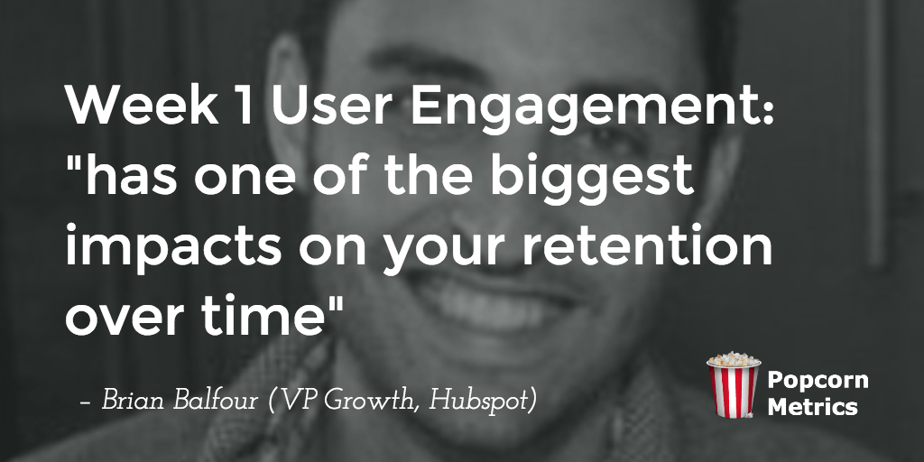 W1 Retention has HUGE impact on user retention (@BBalfour @Hubspot)